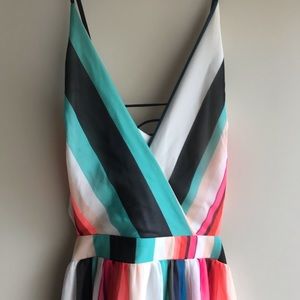 Express Side Cut Halter Maxi Dress